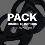 Set de Discos Olímpicos XRS con Manillas de 1,25 ,2,5  5, 10, 15,  20 y 25 kgs. ( Pares ) Total 157.5 kgs.